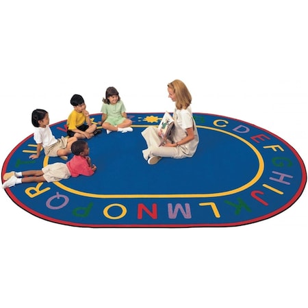 Carpets For Kids Alpha 6.75 ft. x 9.42 ft. Oval Rug 4995